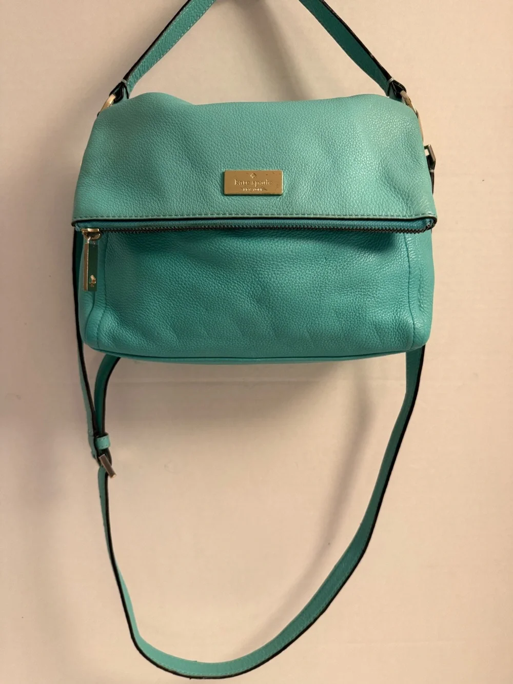Kate Spade Highland Place Mini Maria Teal Leather Crossbody Bag
